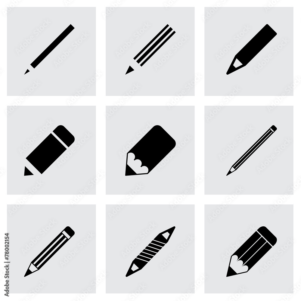 Vector pencil icon set Vector pencil icon set