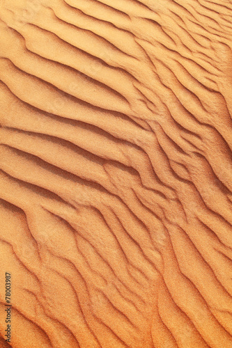 Rippled sand in desert.