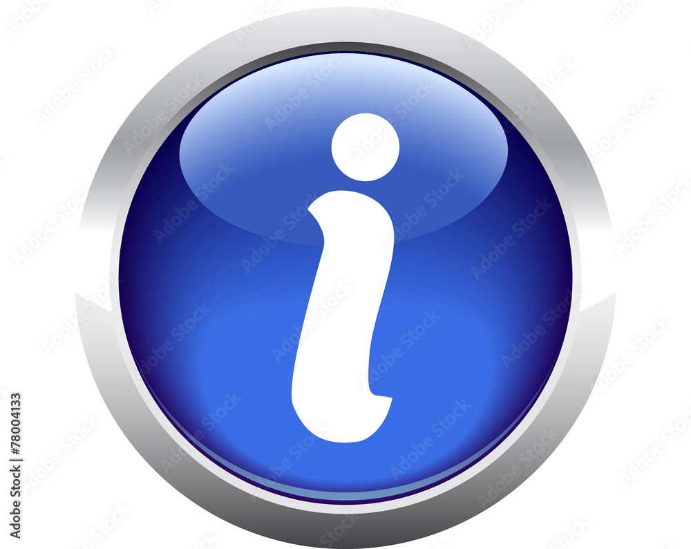 Information element button for web. Vector.