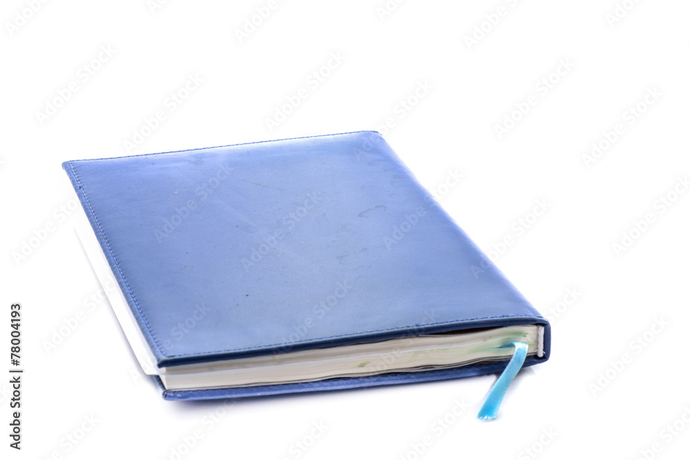 Dark blue notebook isolated on white. Dark blue notebook isolated on white.