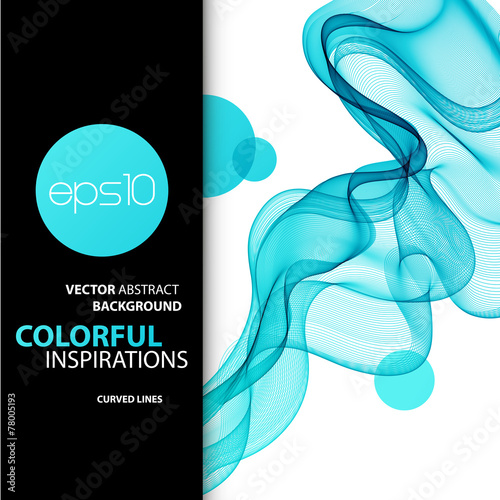 Abstract smoky waves  background. Template brochure design