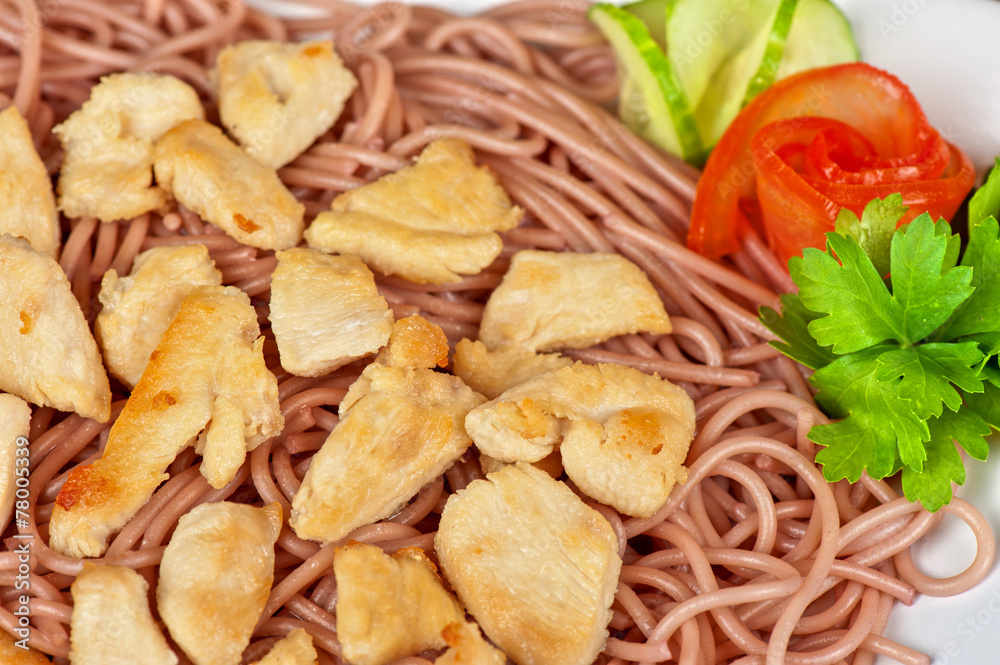 pasta with chicken meat pasta with chicken meat