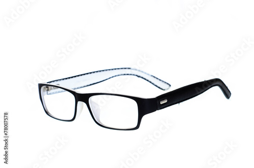 Black and white Eye Glasses Isolated on White