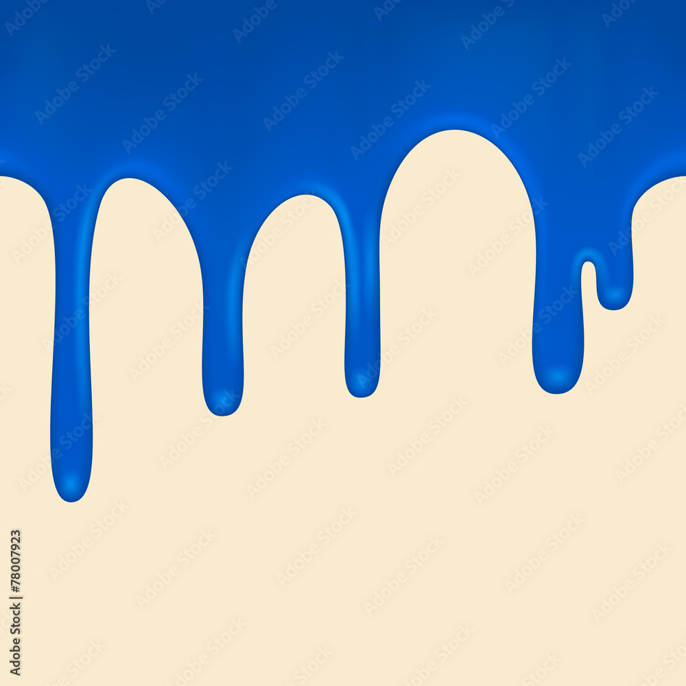 Seamless Blue paint colorful dripping Seamless Blue paint colorful dripping