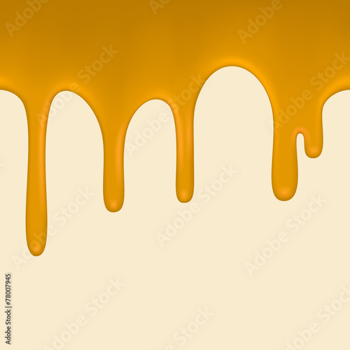 Seamless Yellow paint colorful dripping