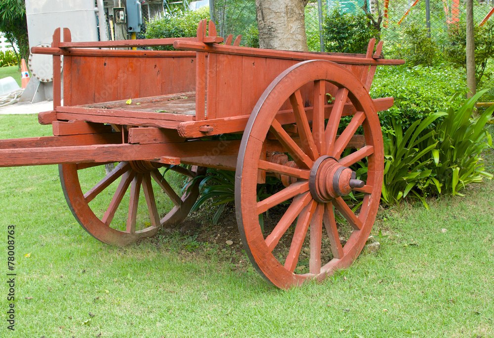 wooden cart