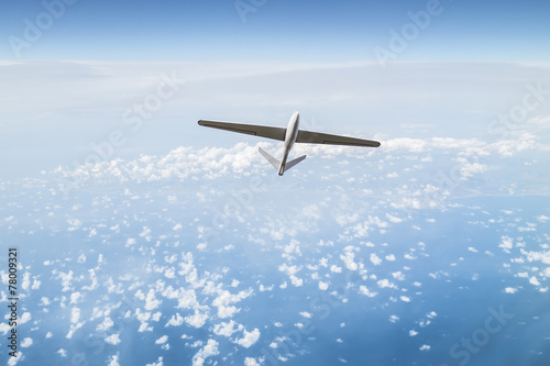 Unmanned aerial vehicle in the sky