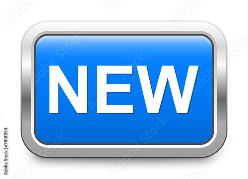 NEW – blue metallic button