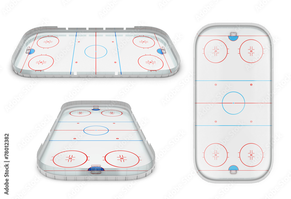 Naklejka premium Ice hockey area different of view