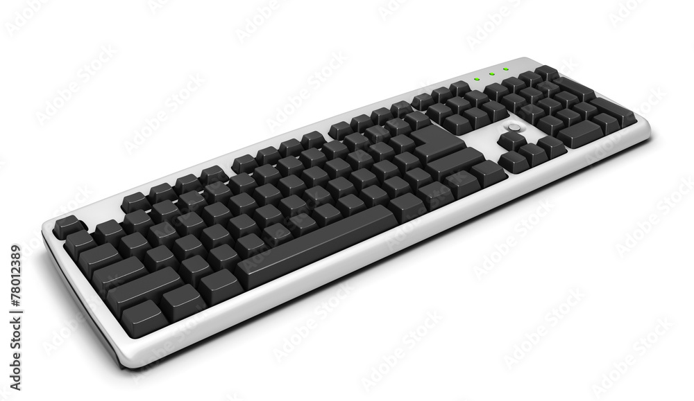 Keyboard isolated on white baclground