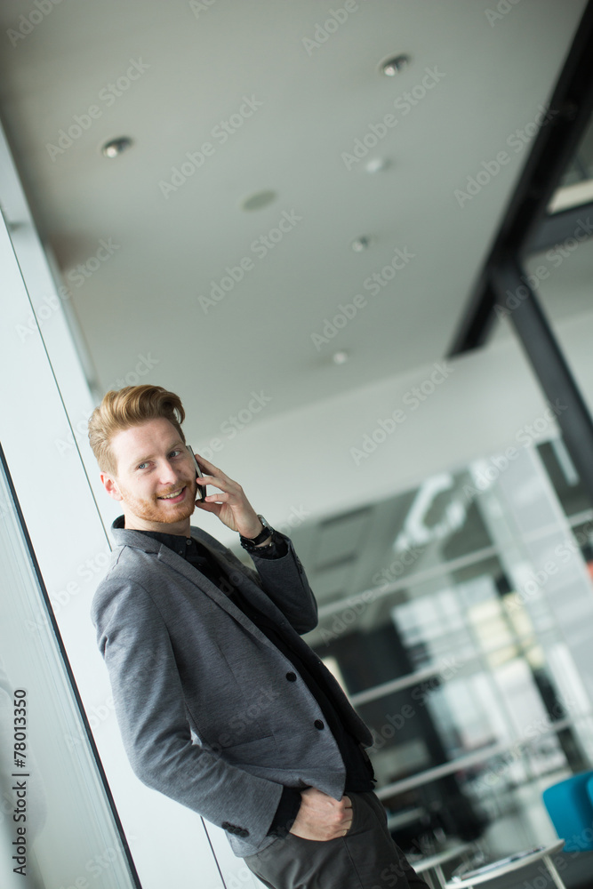 Young man with mobile phone Young man with mobile phone