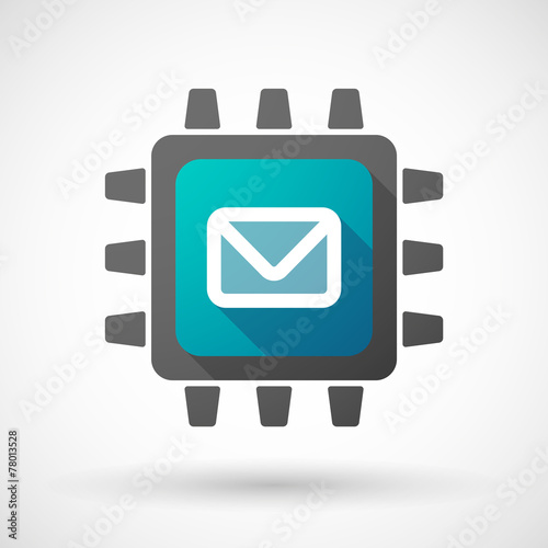 CPU icon with an envelope