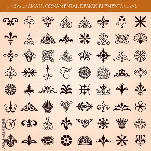 Small Ornamental Design Elements Vector