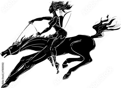 Silhouette of amazon