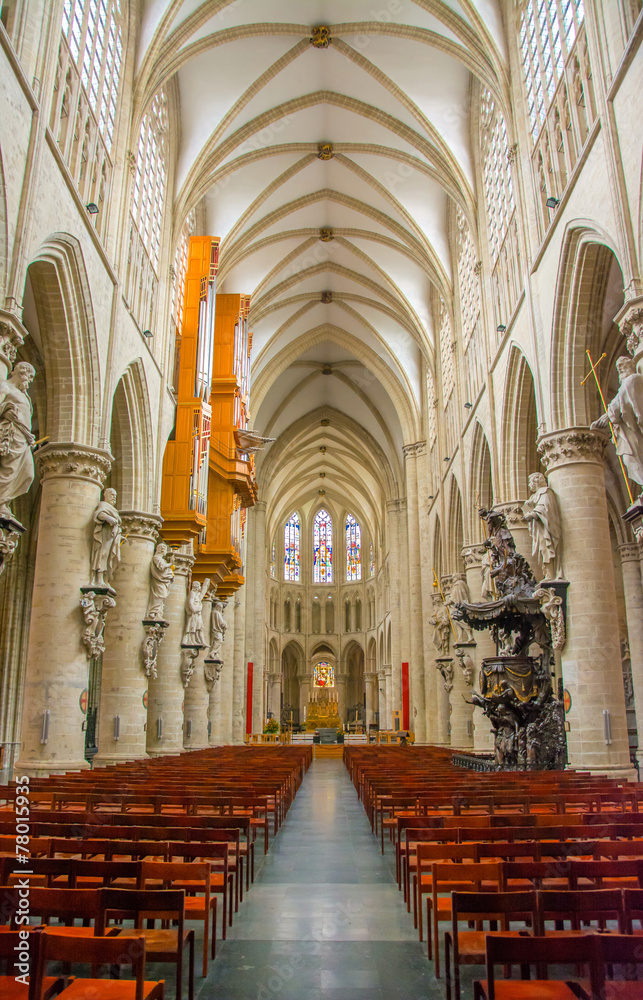 Nef de la Cathédrale de Bruxelles