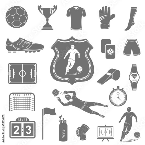 Set of vector icons football