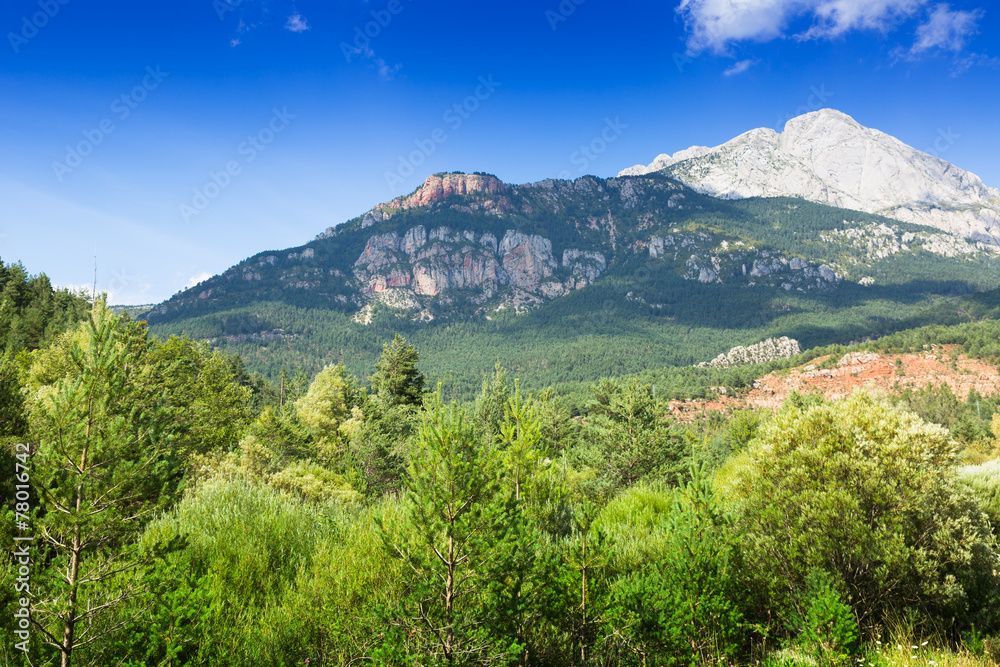  white rocky mountain in Pyrenees. Catalonia