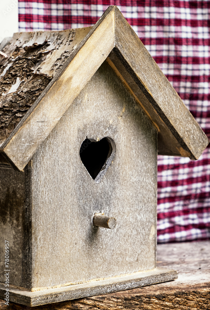 wooden bird house