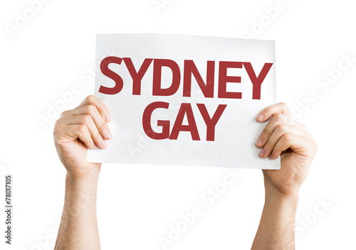 Sydney Gay card isolated on white background