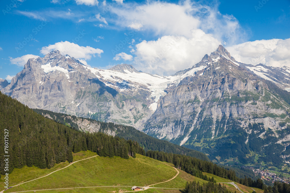 Schreckhorn in Swiss Alps