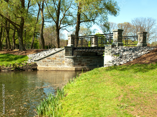 bridge in park photo