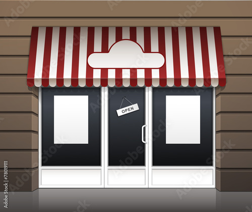 Vector Exterior of Restaurant Cafe Front