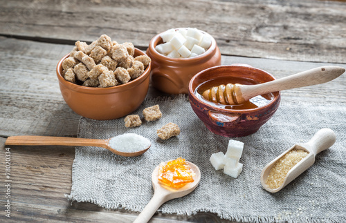 Different types and forms of sugar