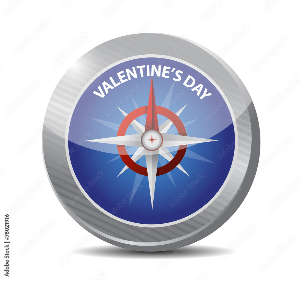 valentines day compass illustration design valentines day compass illustration design
