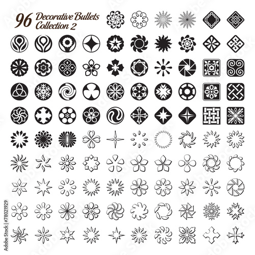 Collection of 96 Decorative Bullets