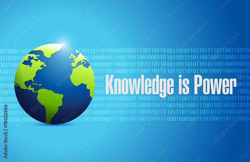 knowledge is power globe sign illustration design knowledge is power globe sign illustration design