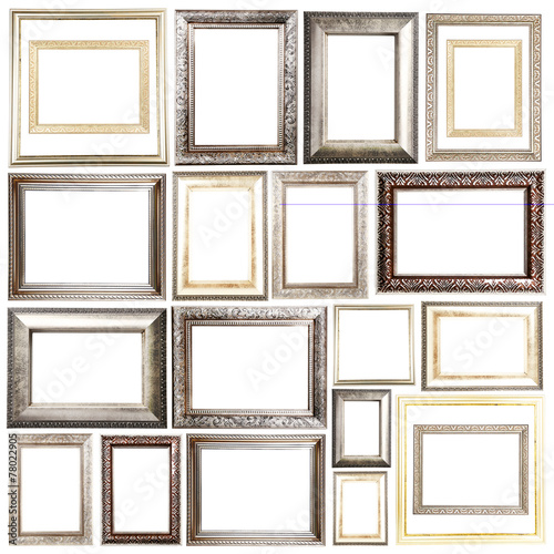 Collage of frames isolated on white