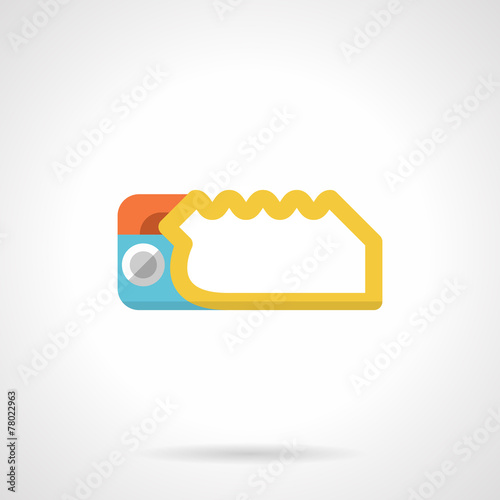 Flat color vector icon icon for climbing descender