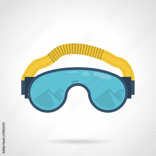 Climbing goggles color vector icon