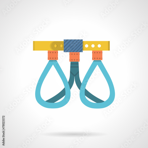 Climbing harness colored vector icon