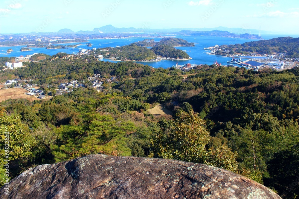 千巌山から見る天草松島の風景