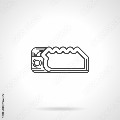 Climbing device flat line vector icon