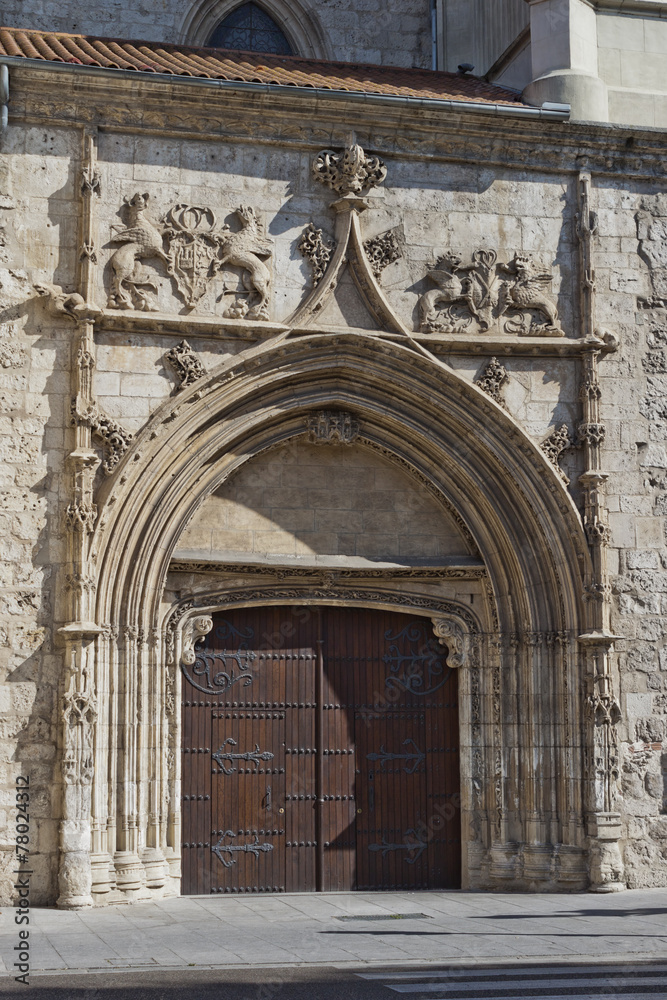 Door in the Cathedral of Burgos, Castile and Leon, Spain