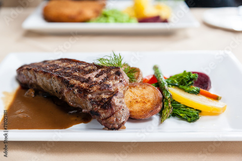 Deliciously Grilled Strip Loin Beef Steak