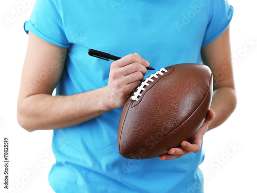 Autographs by American football star isolated © Africa Studio