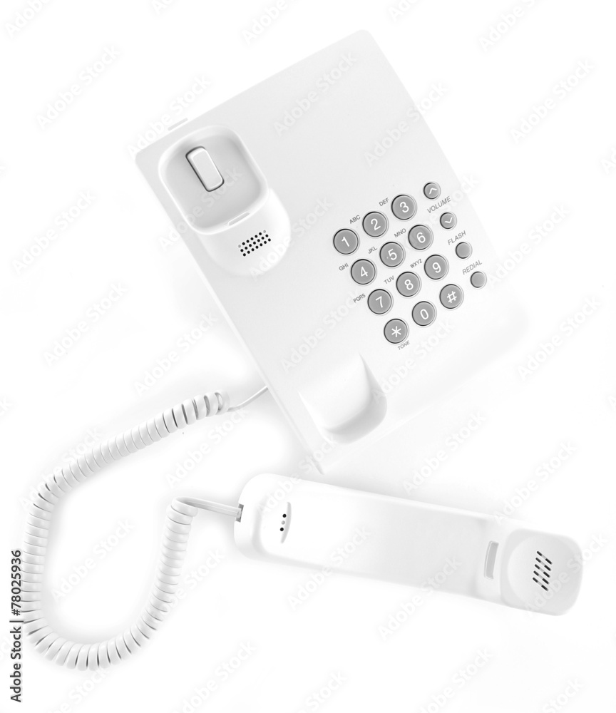 Telephone set isolated on white Telephone set isolated on white