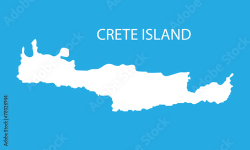 Fotografie white map of Crete