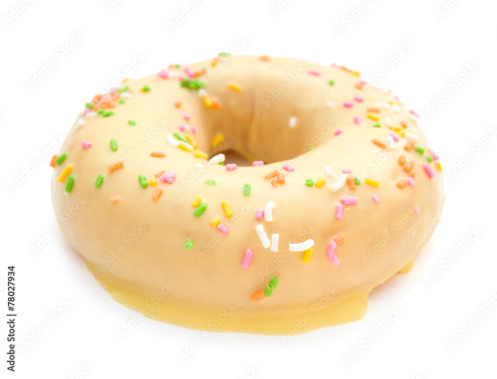 orange donut on white with clipping path orange donut on white with clipping path