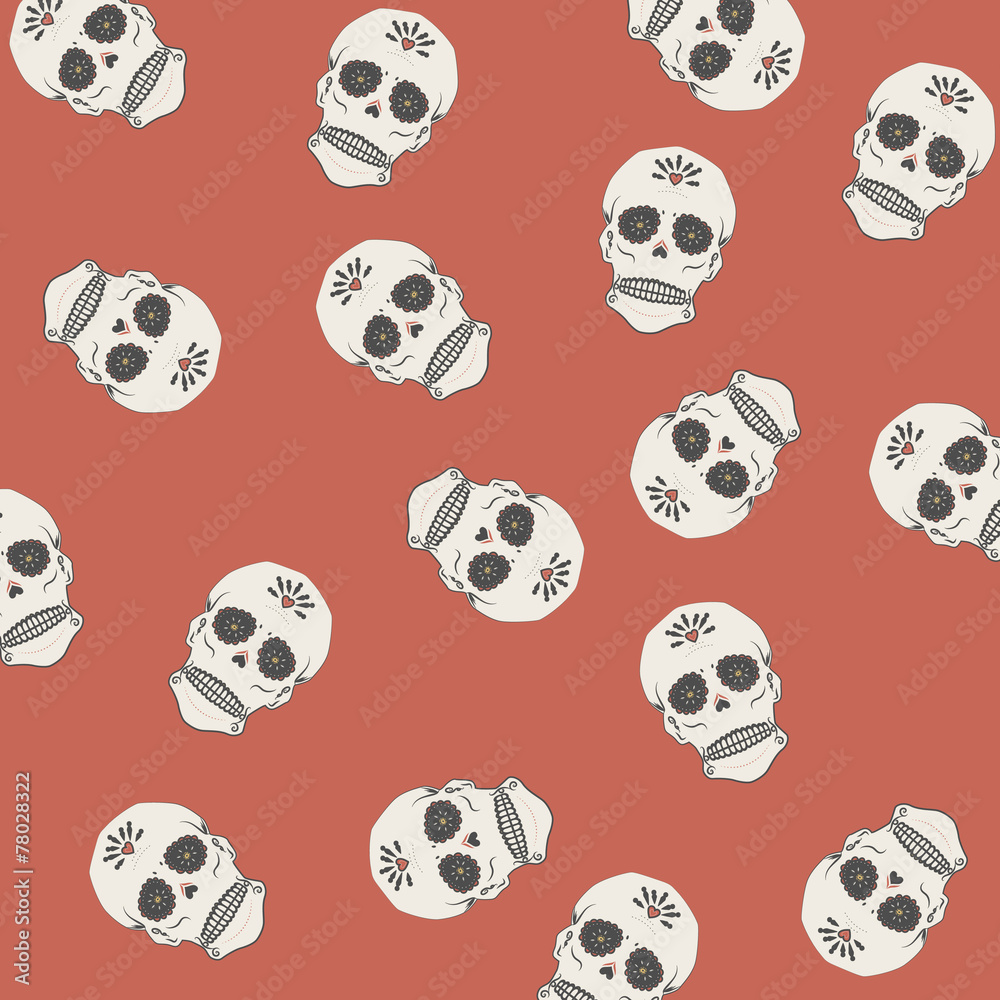 Sugar skull pattern illustration Sugar skull pattern illustration