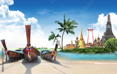 Thailand travel background, concept