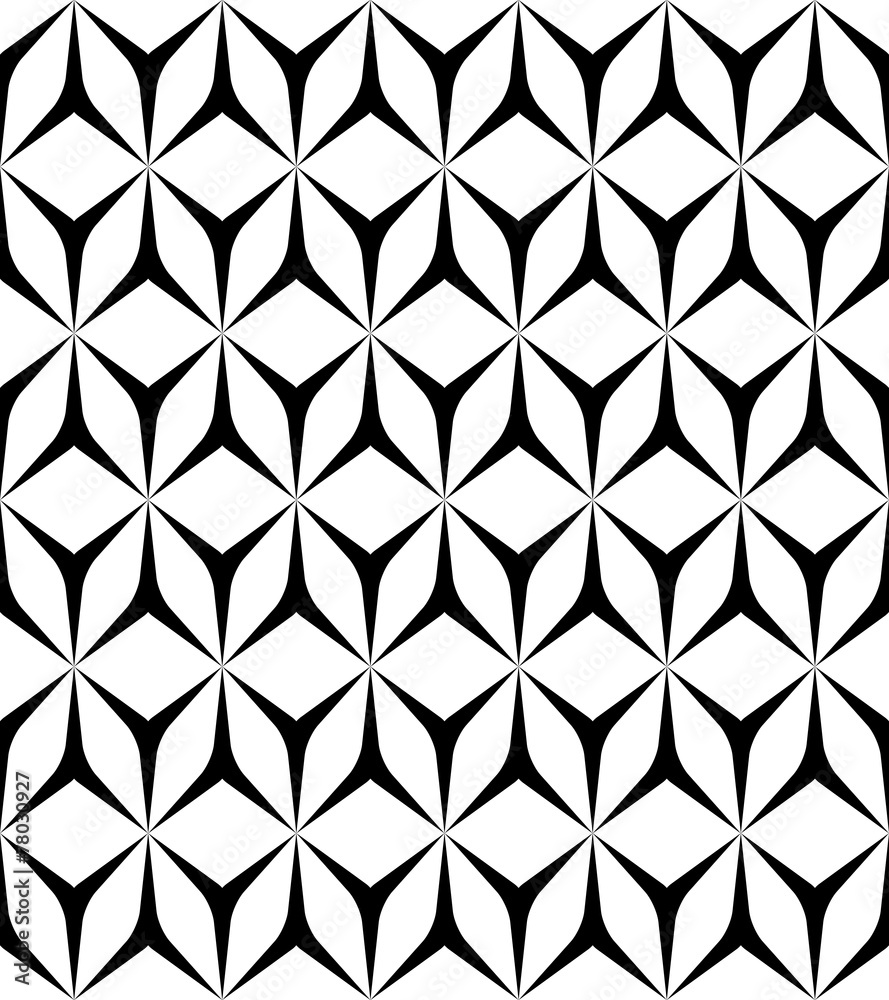 Naklejka premium Black and white seamless pattern modern stylish.