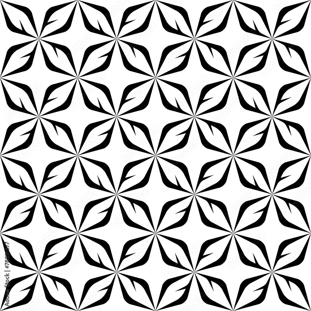 Fototapeta premium Black and white seamless pattern modern stylish.