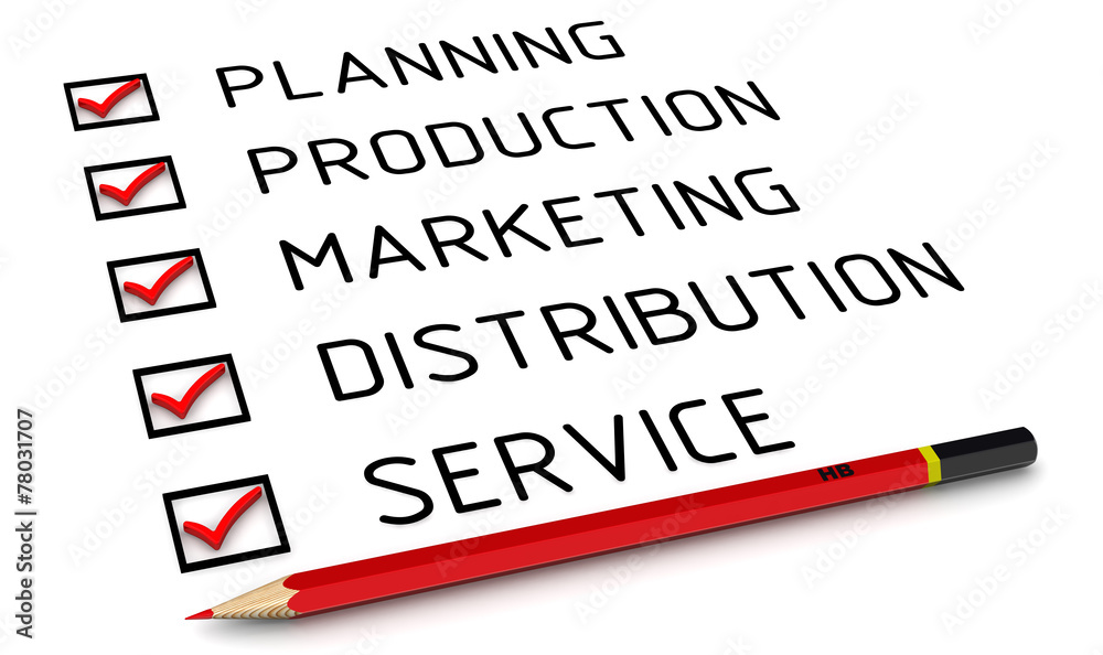 Planning, production, marketing, distribution, service Planning, production, marketing, distribution, service