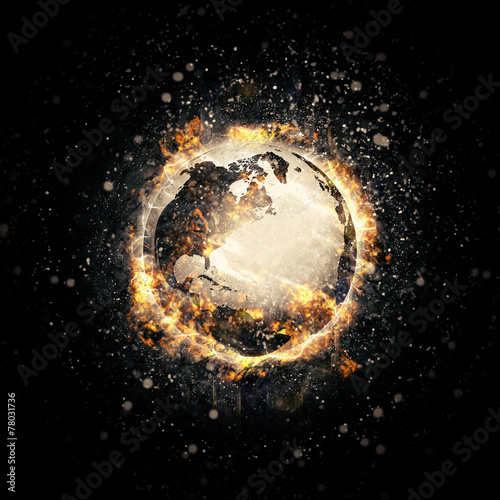 Fototapeta Naklejka Na Ścianę i Meble -  Earth in fire
