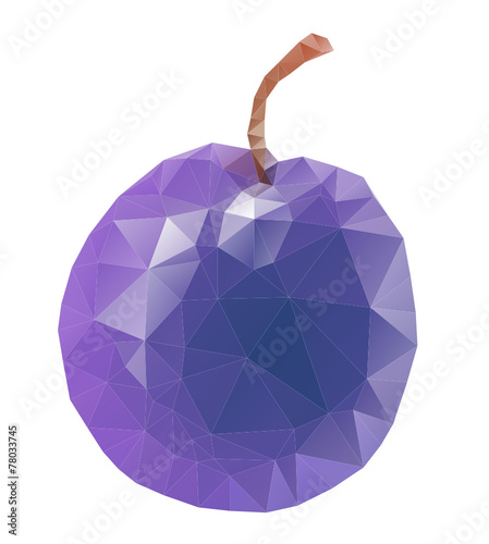 isolated plum