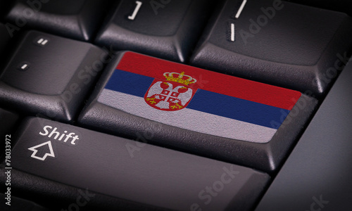 Flag on keyboard